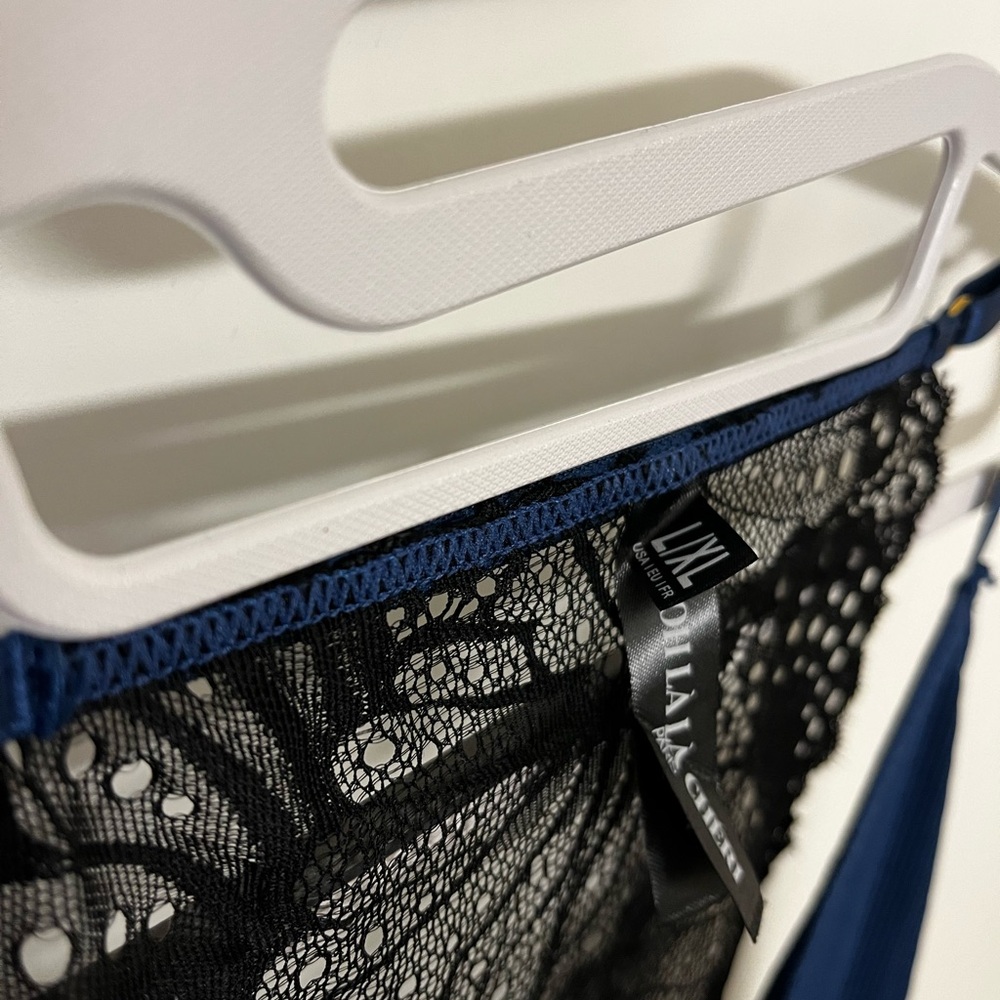 Women’s Oh La La Cheri Lace Trim Rib Teddy~ size L/XL - Picture 5 of 6